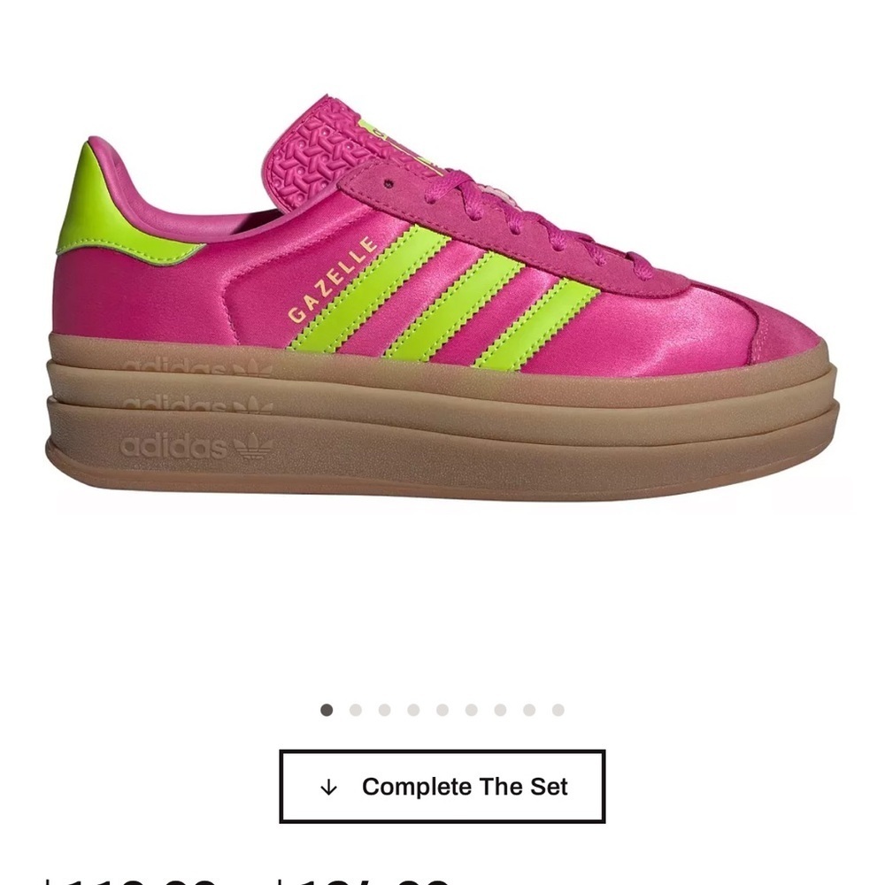 Adidas Gazelle Pink and Green Women's Shoes